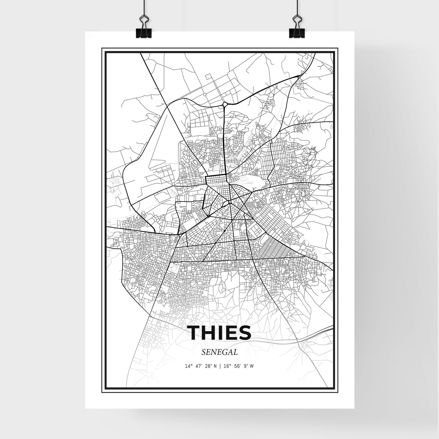 Thies Senegal - Premium City Map Poster