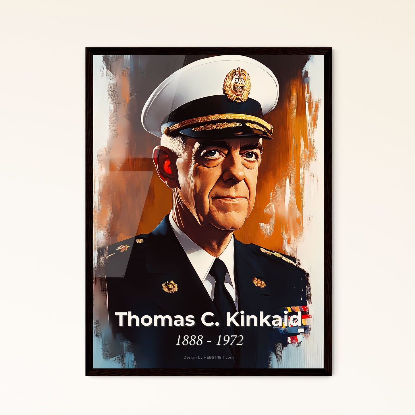 Portrait of Thomas C. Kinkaid, 1888 - 1972. Impressionistic painting of a man in a uniform.