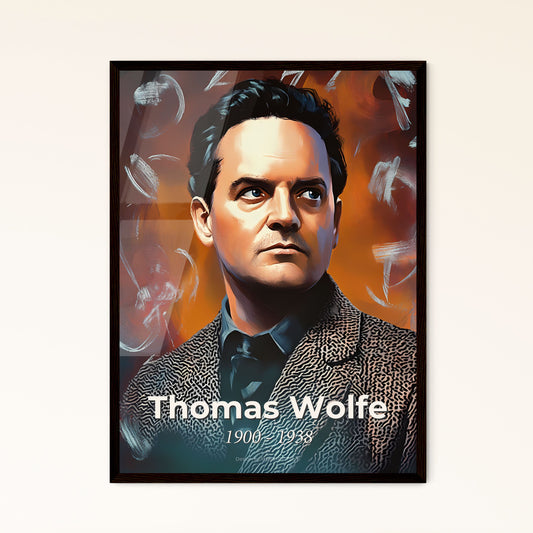 Portrait of Thomas Wolfe, 1900 - 1938. Impressionistic painting of a man in a suit.