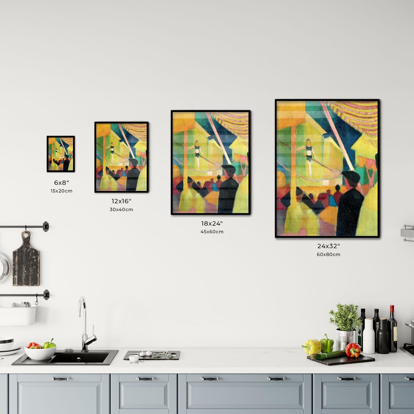 Tightrope Walker by August Macke Size Chart