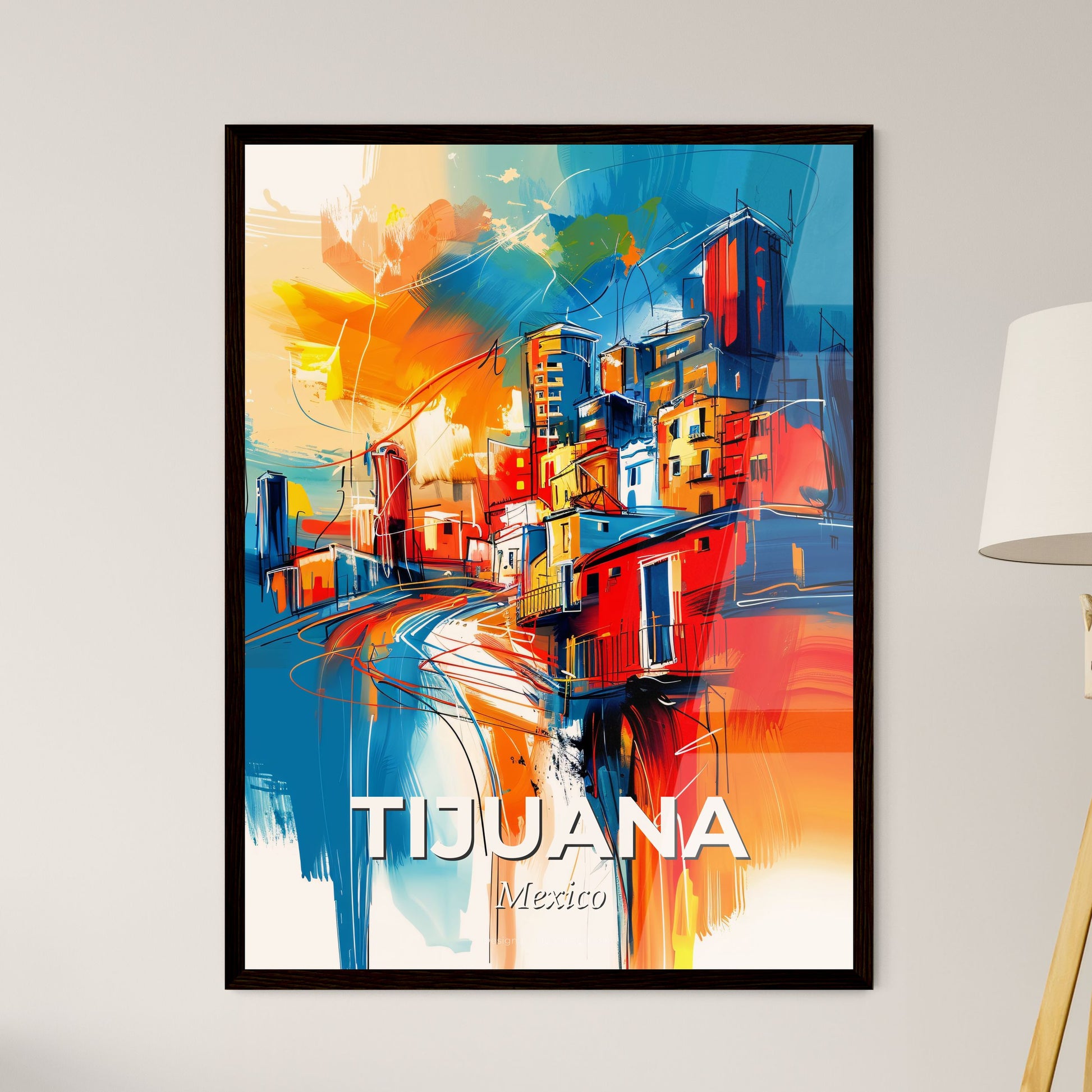 Vibrant Tijuana, Mexico - A Painting Of A City