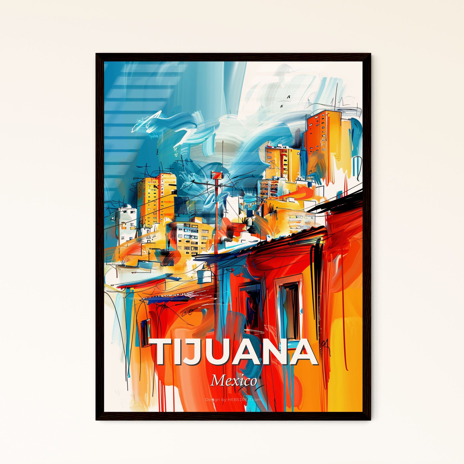 Vibrant Tijuana, Mexico - A Painting Of A City