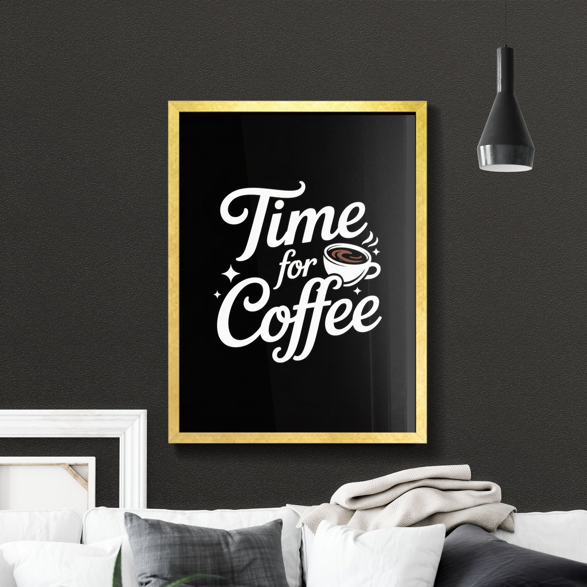 Time for Coffee: A Stylish Reminder to Enjoy Your Daily Brew.