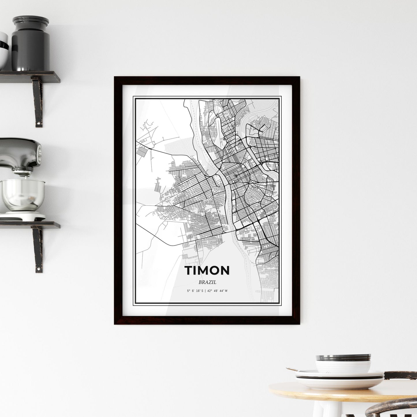 Timon Brazil - Minimal City Map