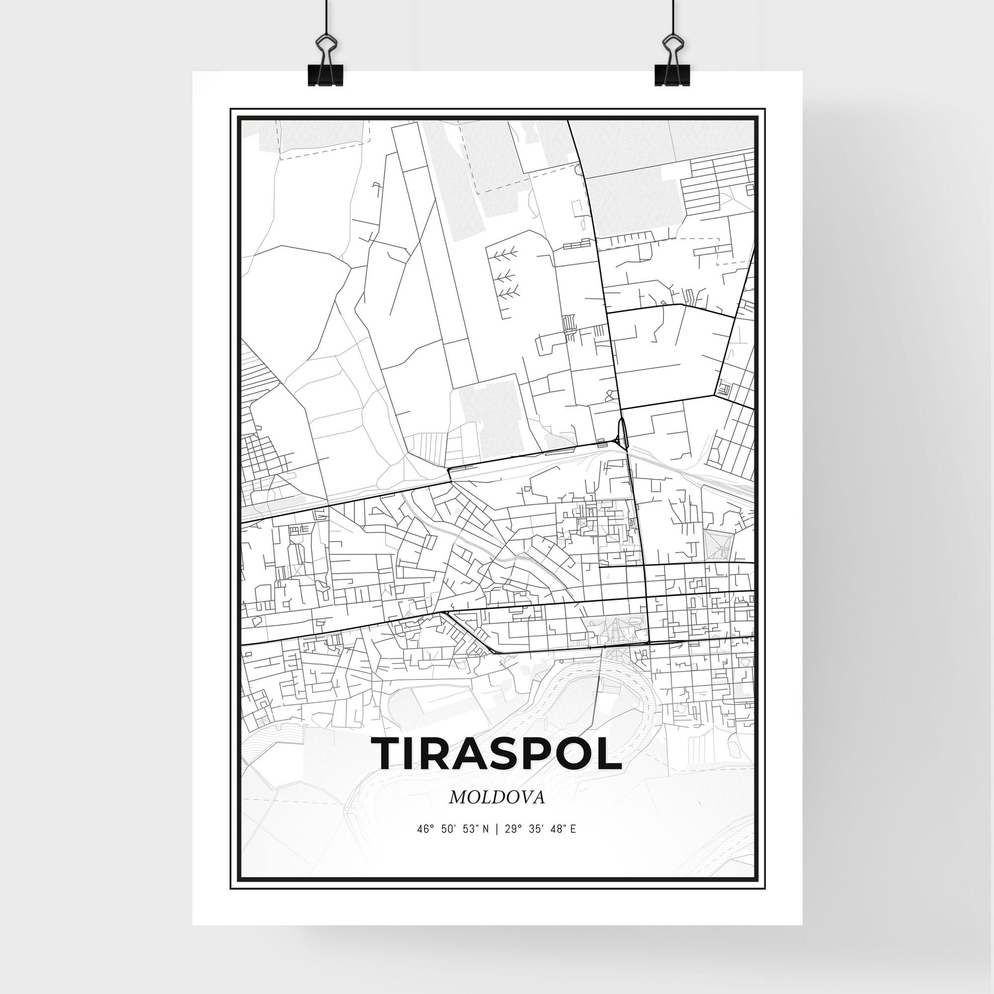 Tiraspol Moldova - Premium City Map Poster