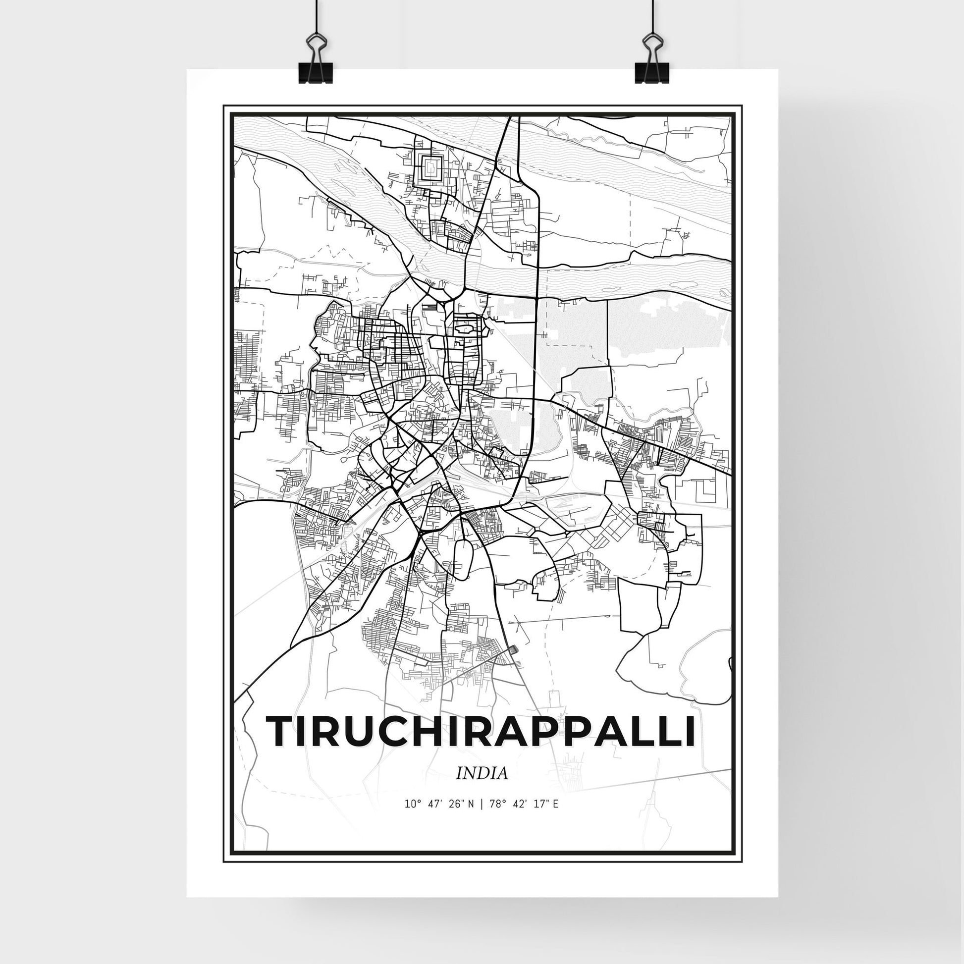 Tiruchirappalli India - Premium City Map Poster