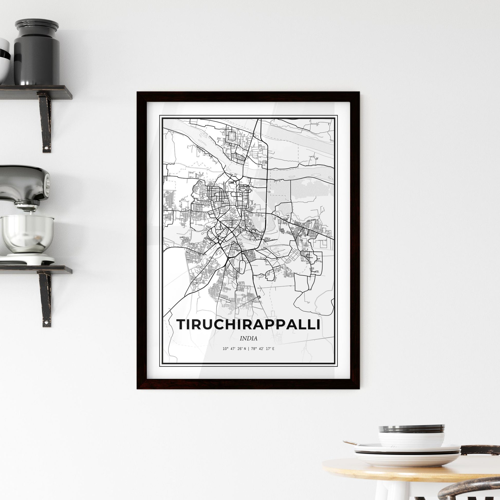 Tiruchirappalli India - Minimal City Map