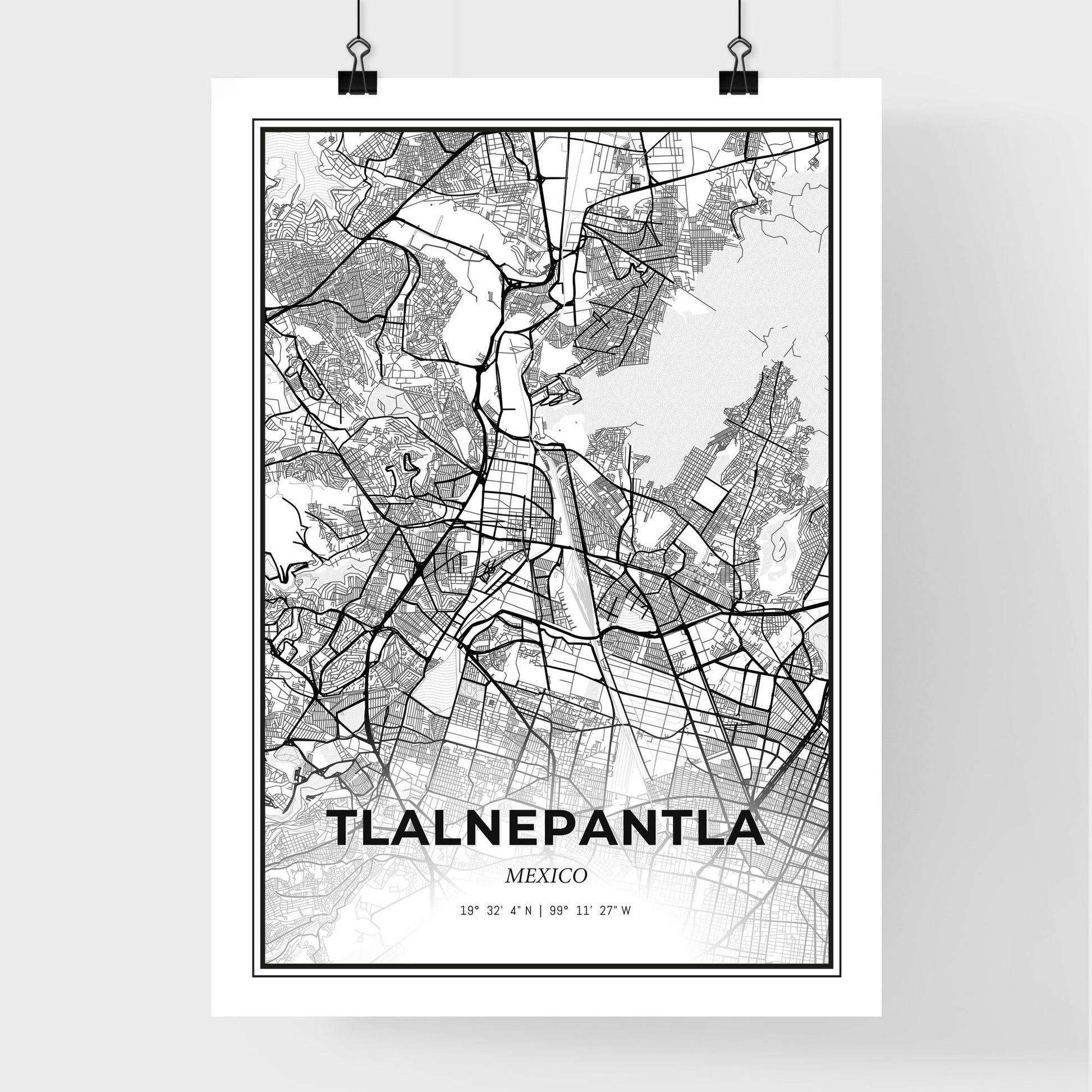 Tlalnepantla Mexico - Premium City Map Poster