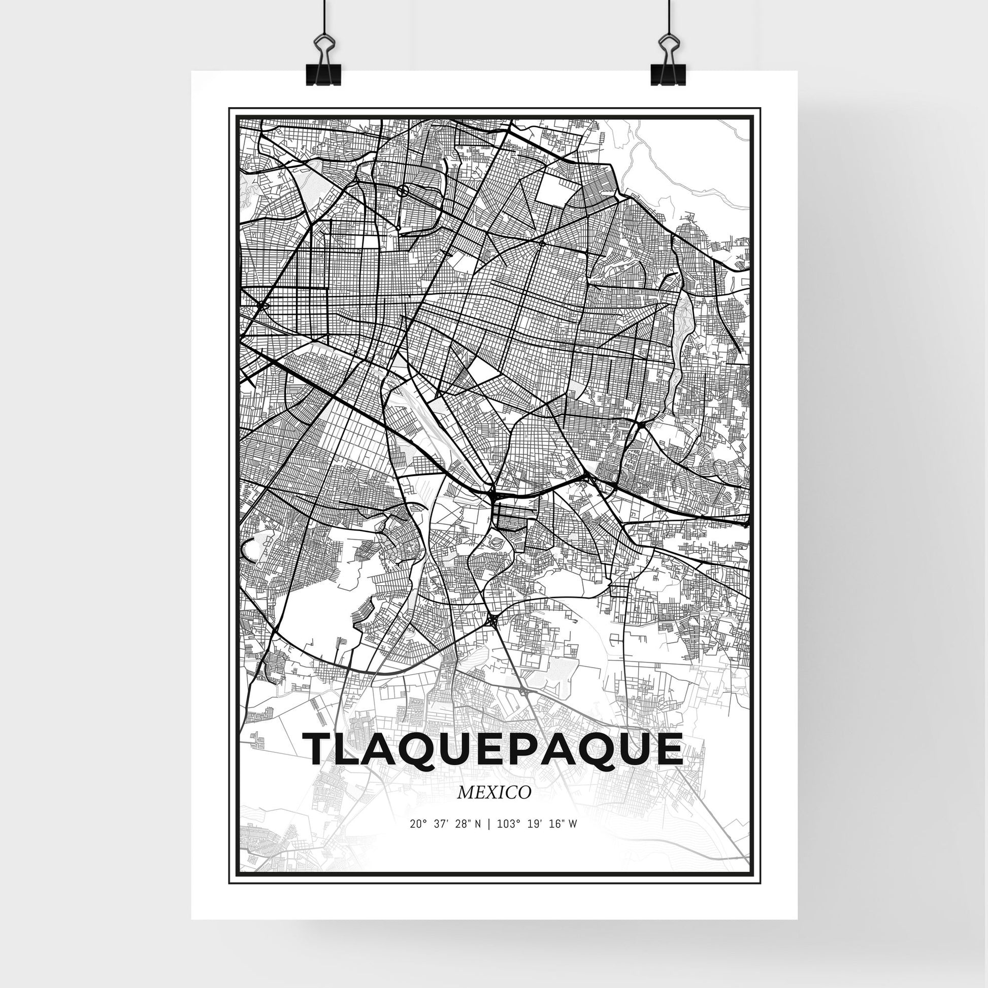 Tlaquepaque Mexico - Premium City Map Poster