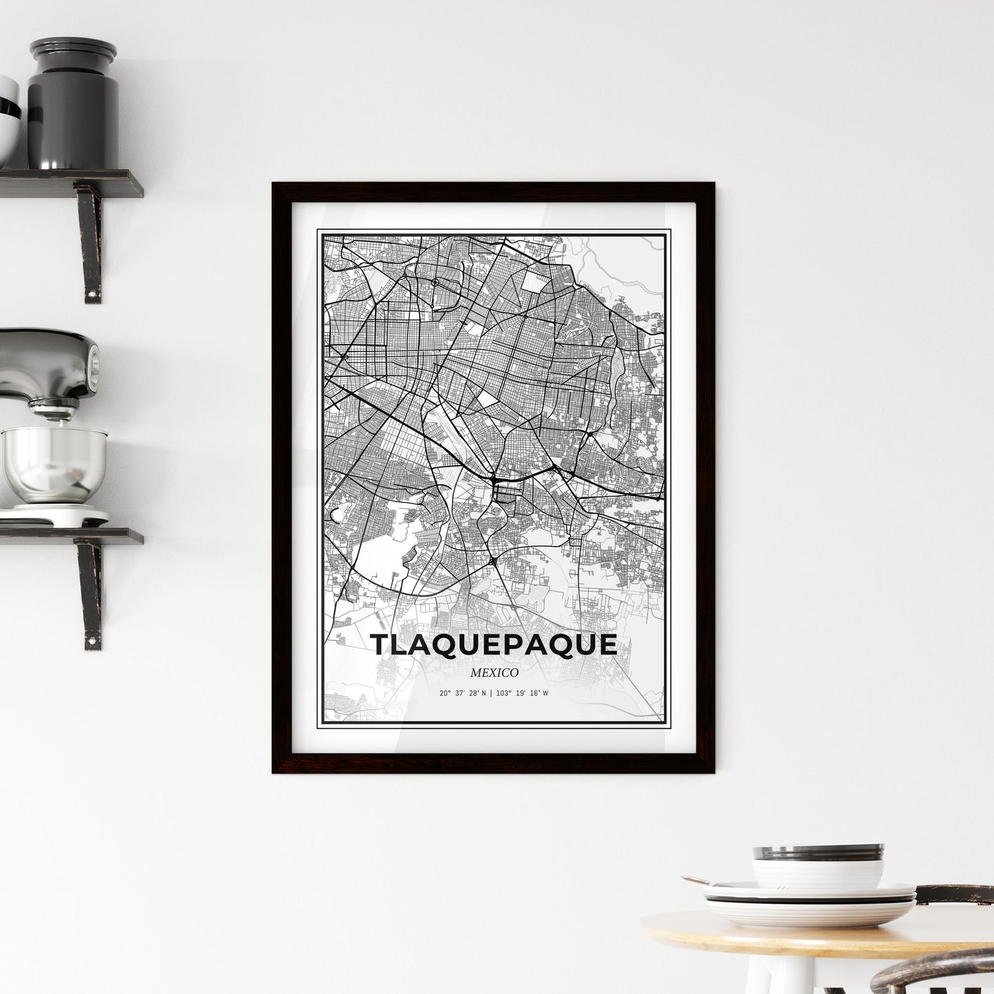 Tlaquepaque Mexico - Minimal City Map