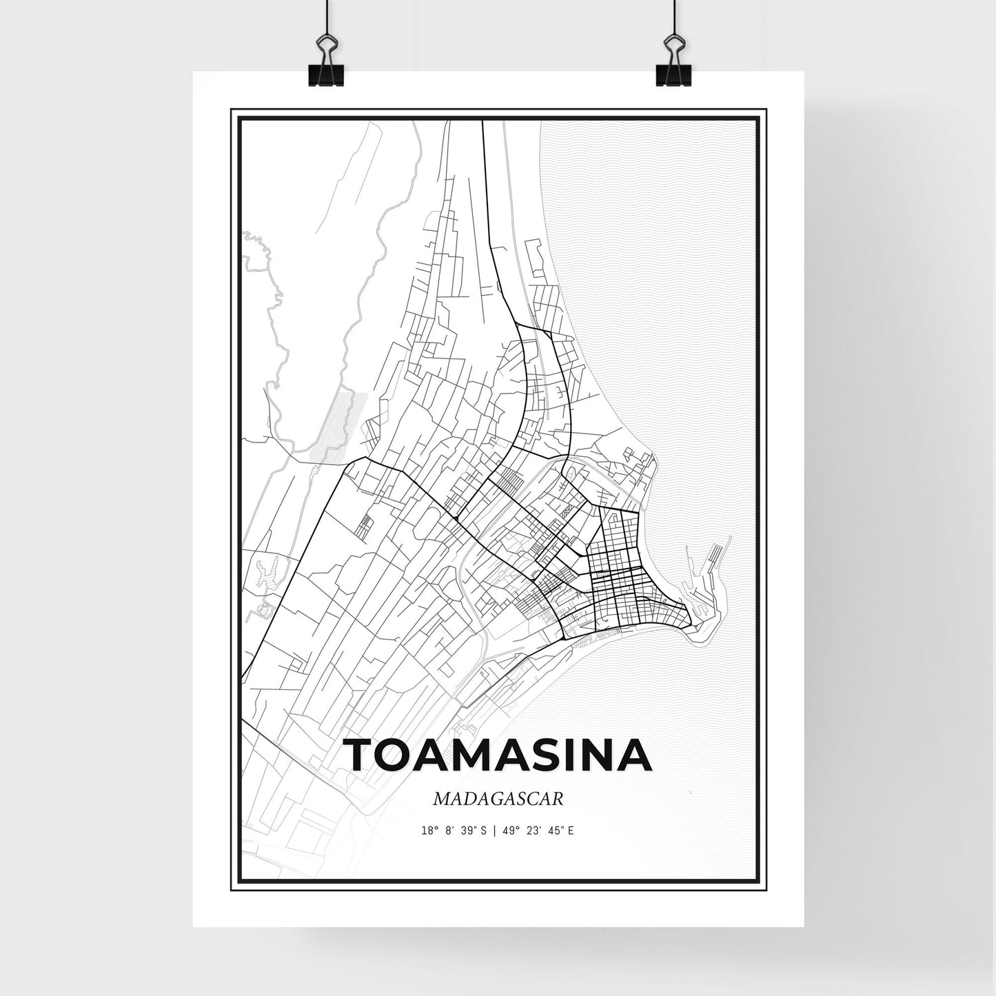 Toamasina Madagascar - Premium City Map Poster