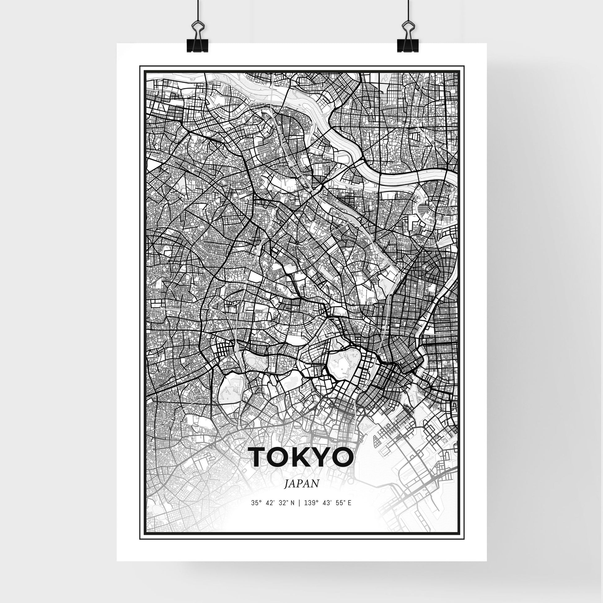 Tokyo Japan - Premium City Map Poster