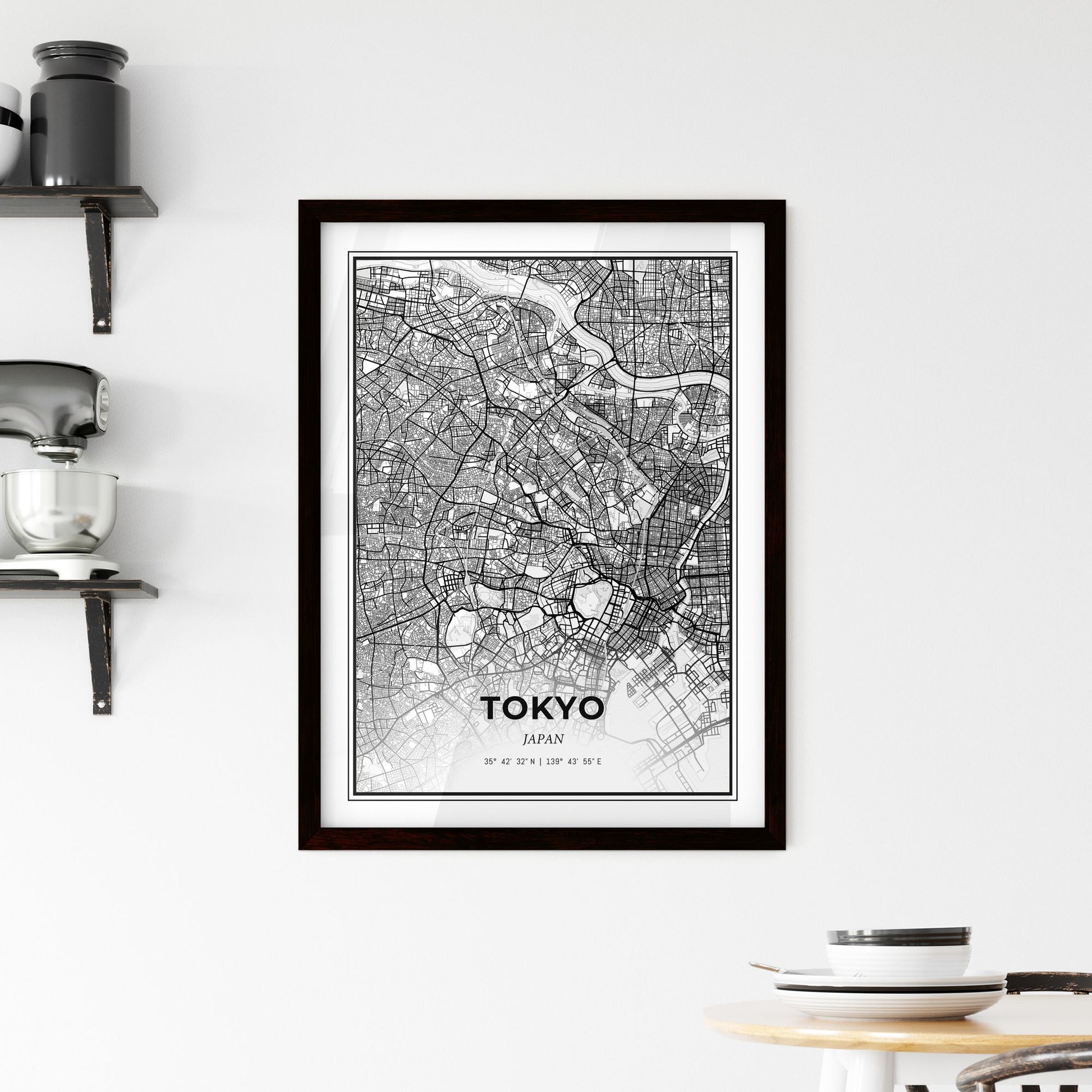 Tokyo Japan - Minimal City Map