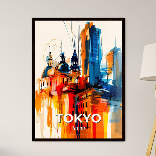 Vibrant Tokyo, Japan - A Painting Of A City