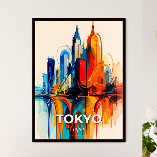 Vibrant Tokyo, Japan - A Colorful Cityscape With A Reflection