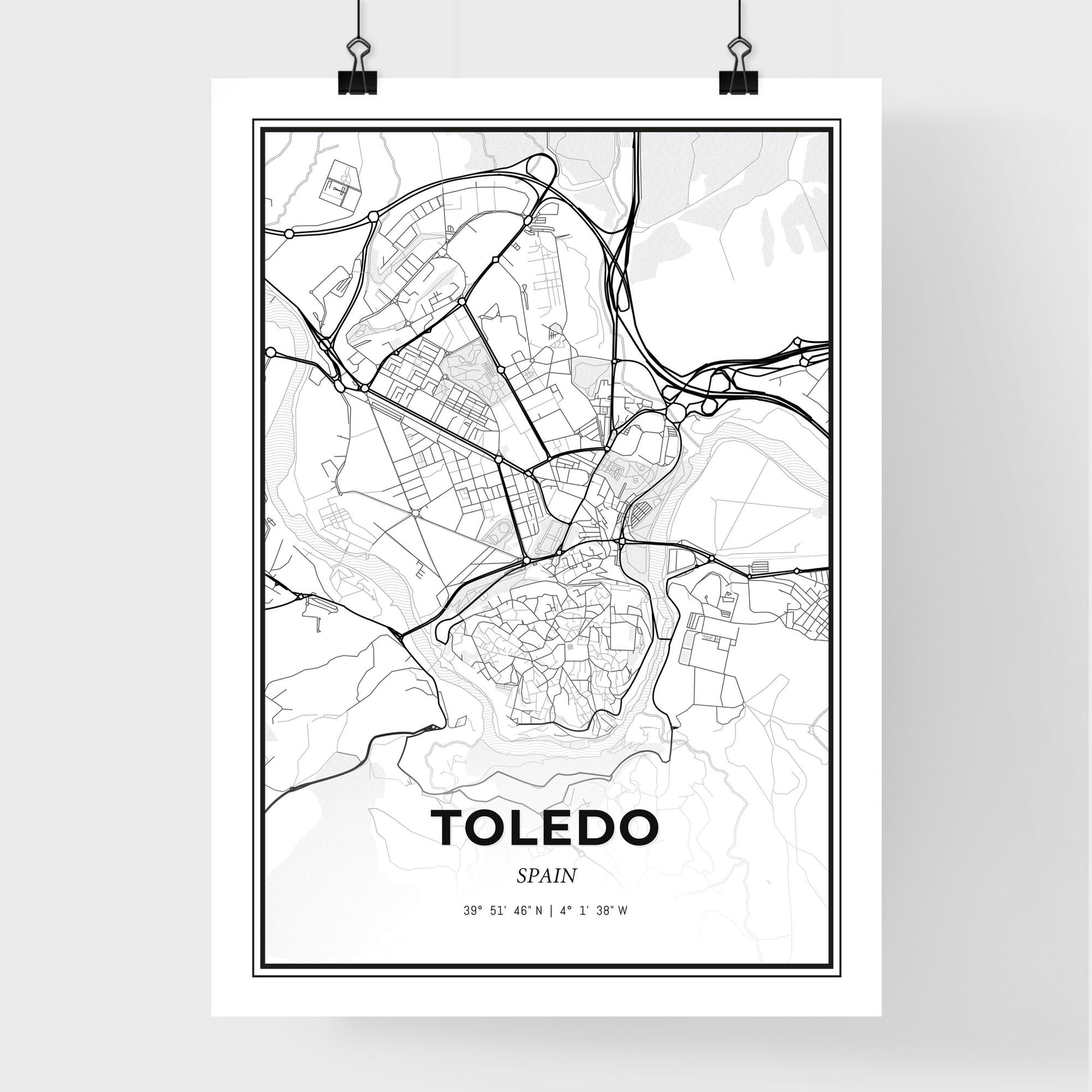 Toledo Spain - Premium City Map Poster