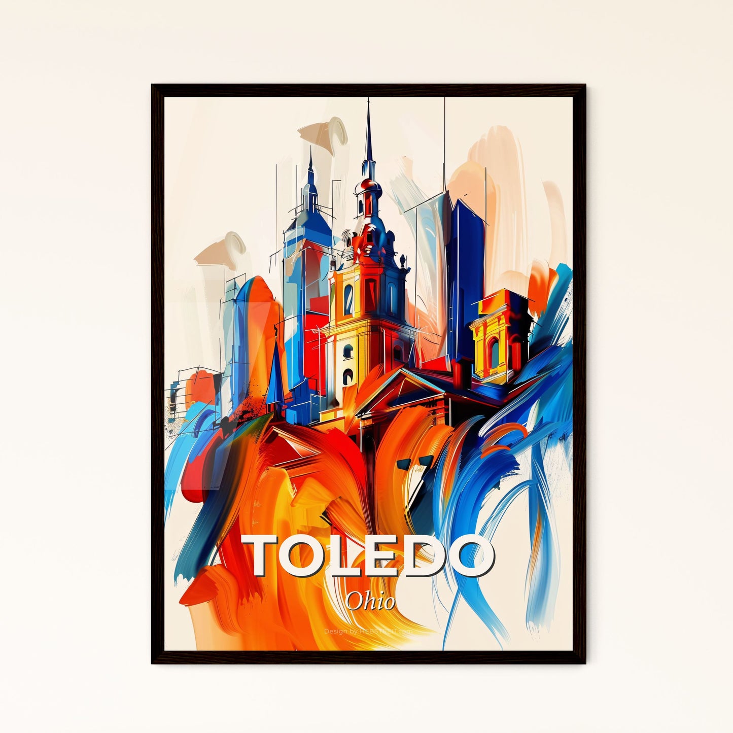 Vibrant Toledo, Ohio - A Colorful Painting Of A City