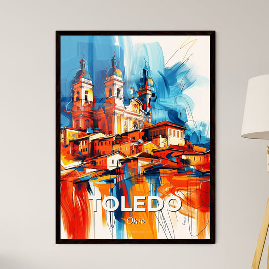 Vibrant Toledo, Ohio - A Painting Of A Building With Towers And Towers