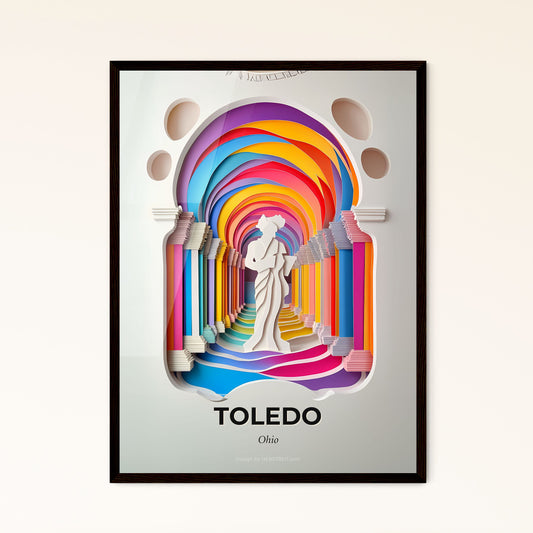 Vivid Toledo, Ohio - a paper cut of a man with a rainbow tunnel