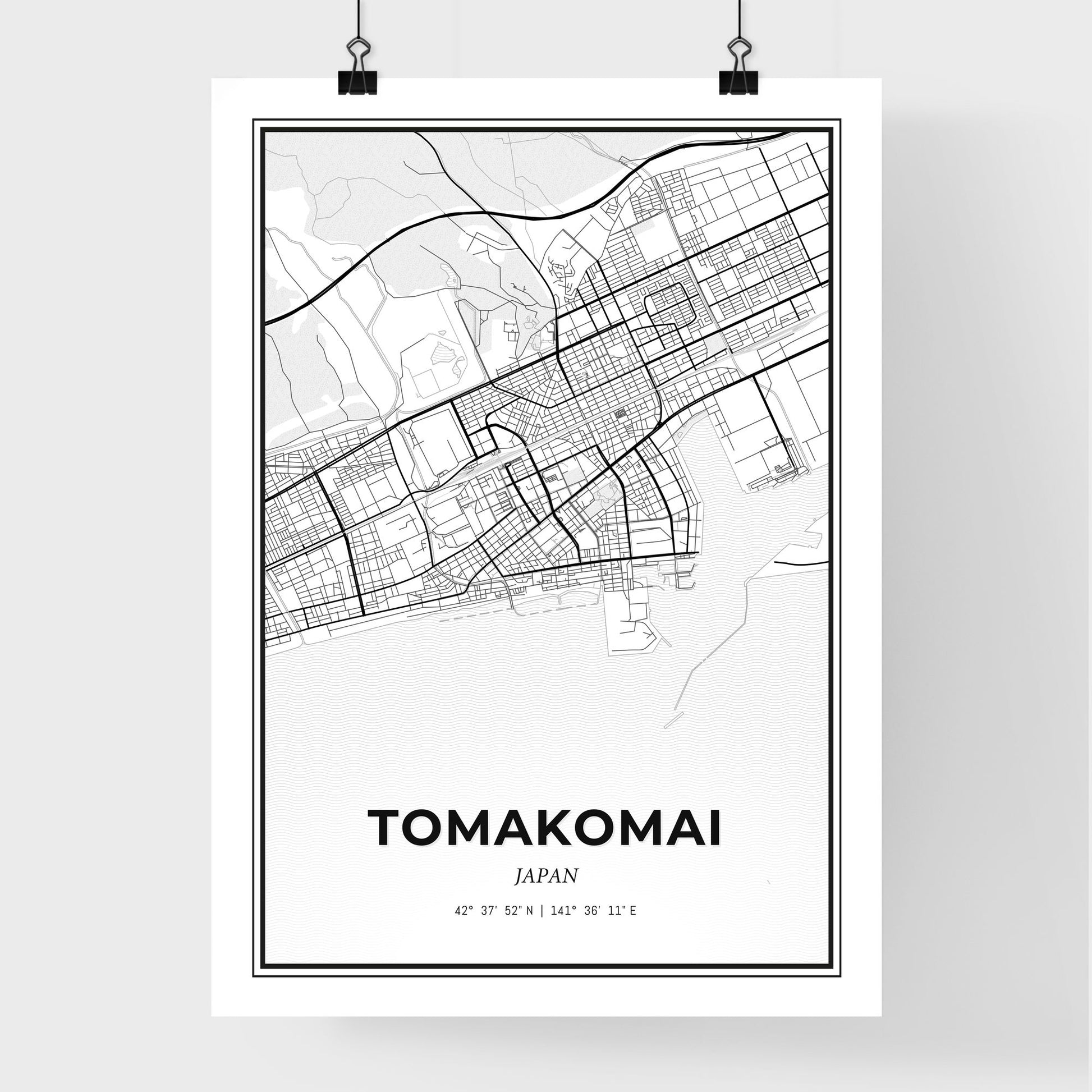 Tomakomai Japan - Premium City Map Poster