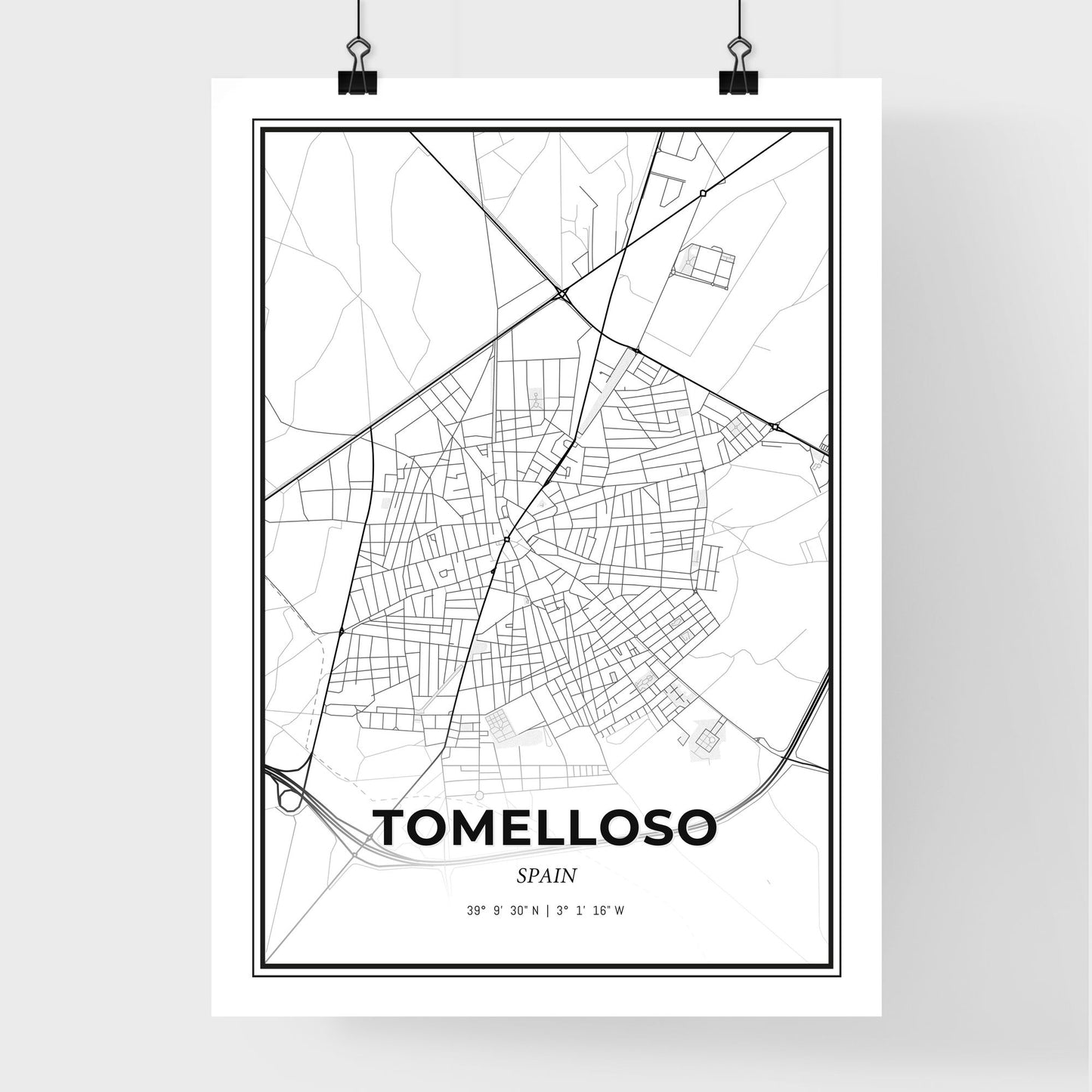 Tomelloso Spain - Premium City Map Poster