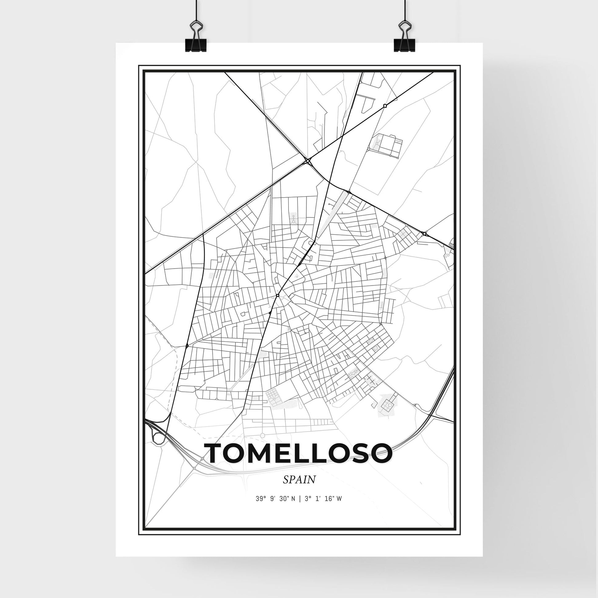 Tomelloso Spain - Premium City Map Poster