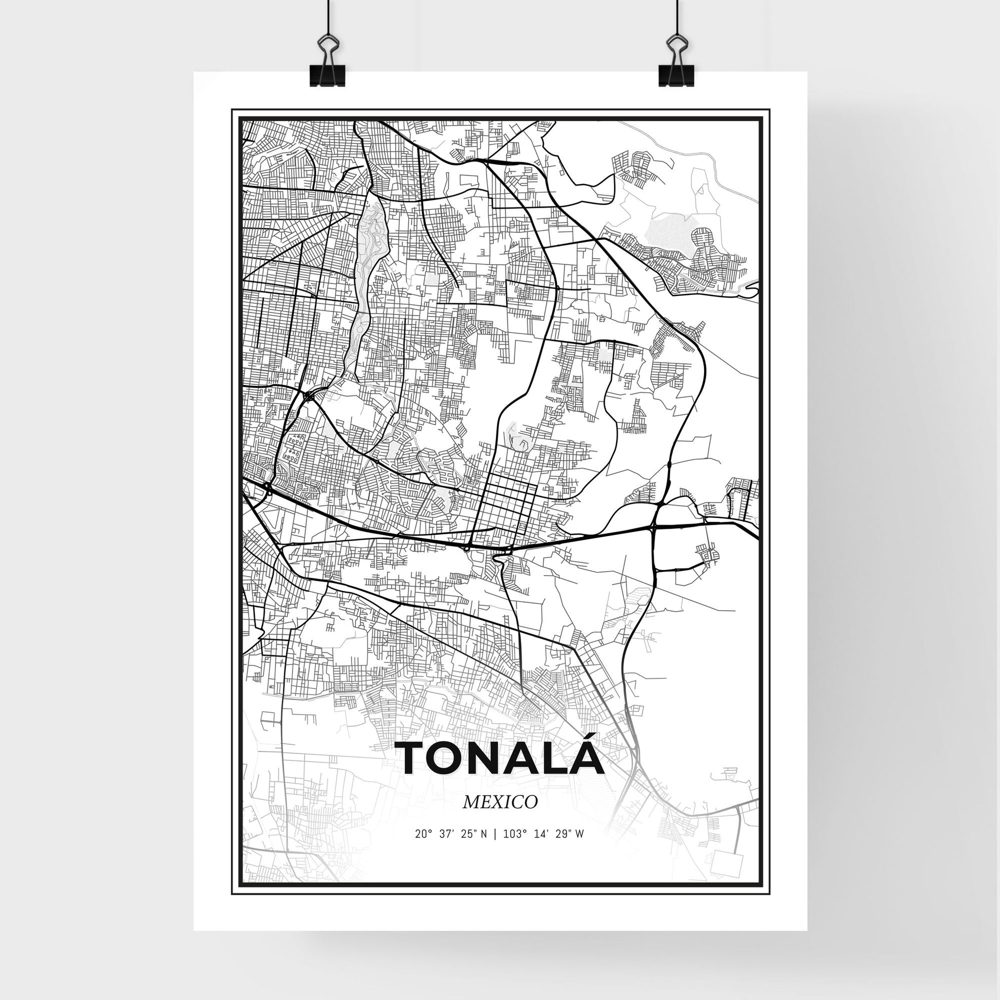 Tonalá Mexico - Premium City Map Poster