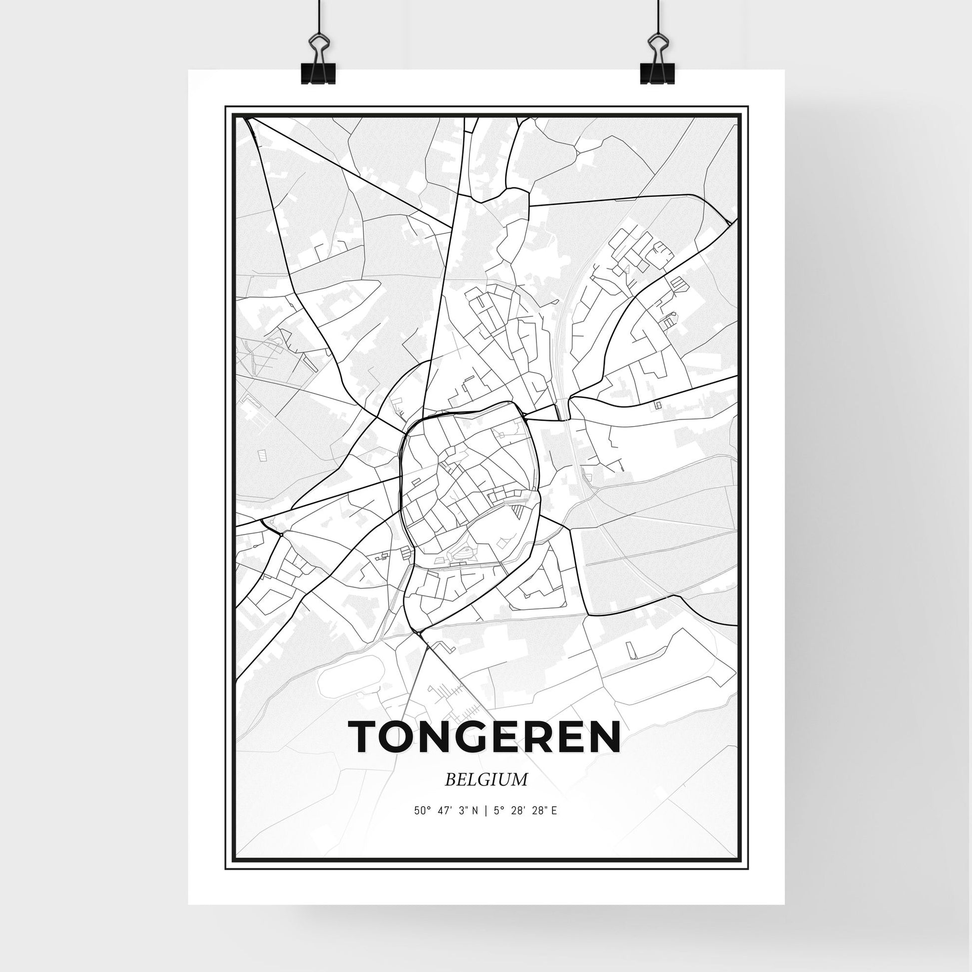 Tongeren  Belgium - Premium City Map Poster