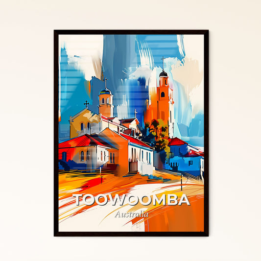 Vibrant Toowoomba, Australia - A Painting Of A Town