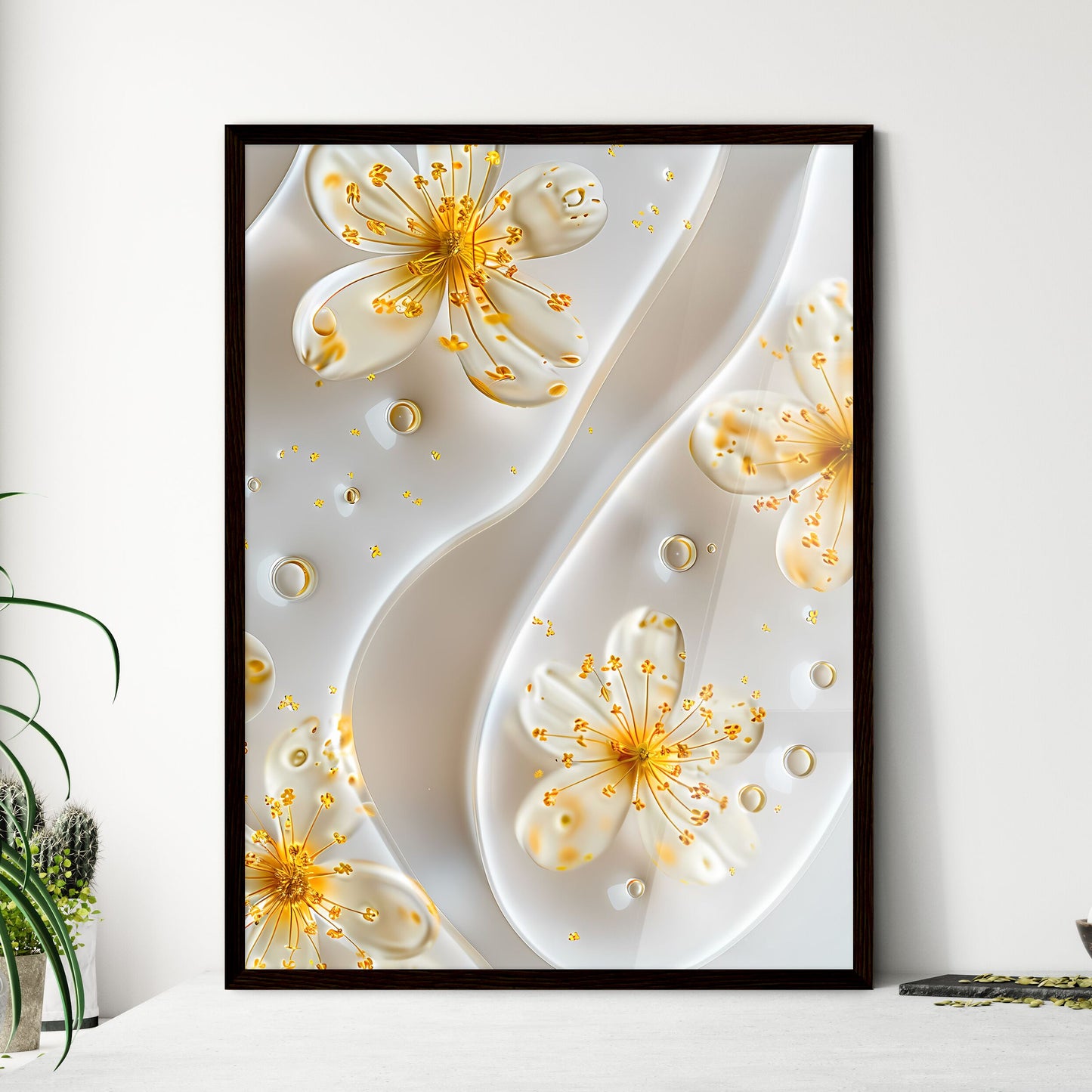 Minimalist Color Blending Transparent Gel Pa - Framed Art Print