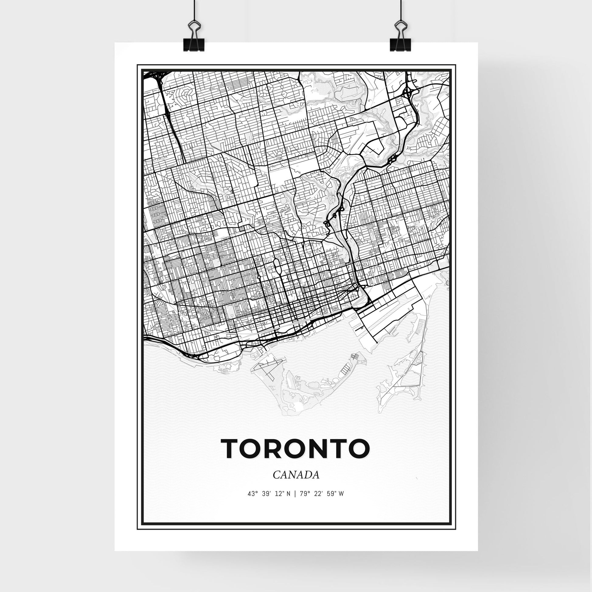 Toronto Canada - Premium City Map Poster