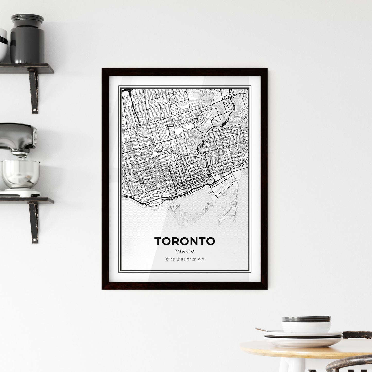 Toronto Canada - Minimal City Map