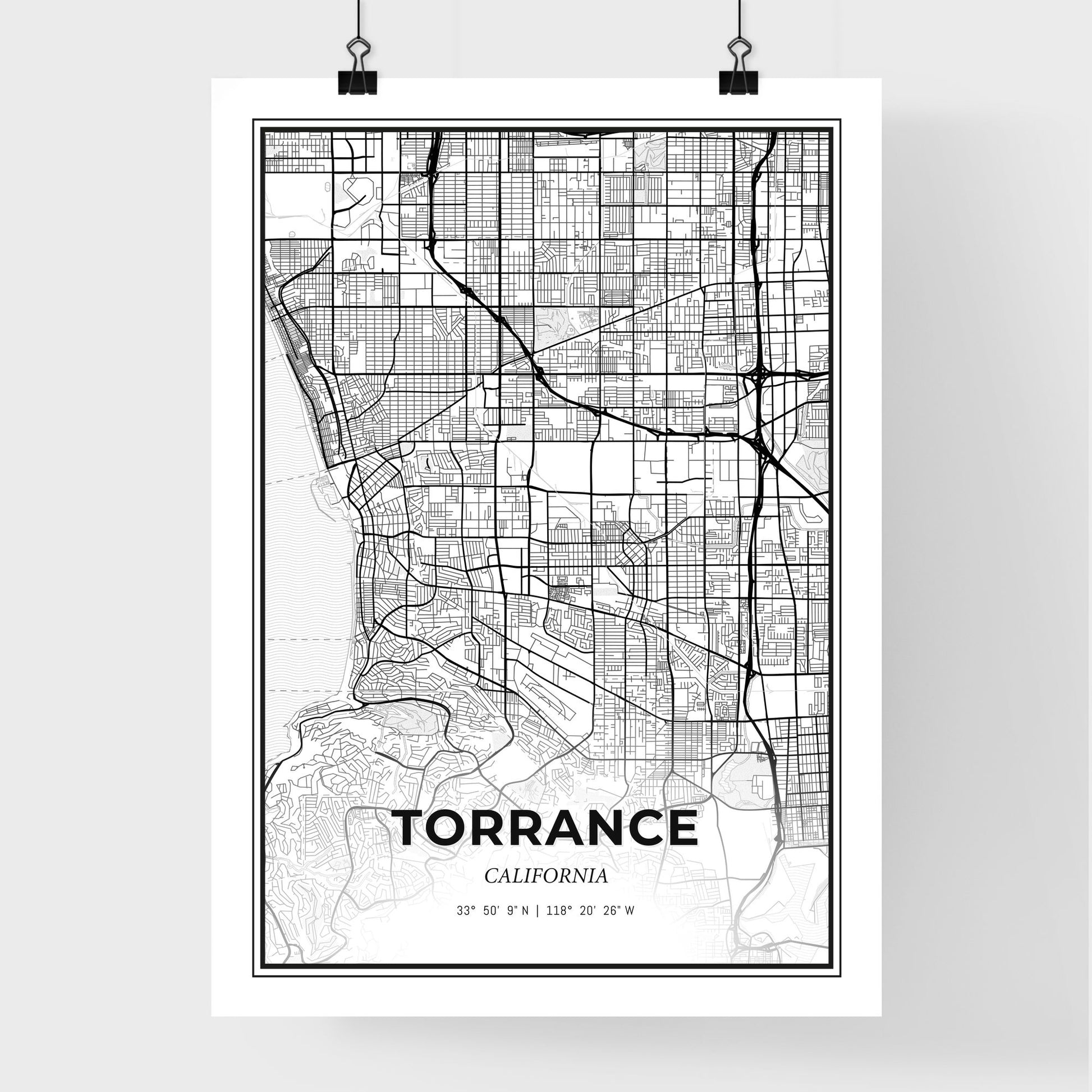 Torrance California - Premium City Map Poster