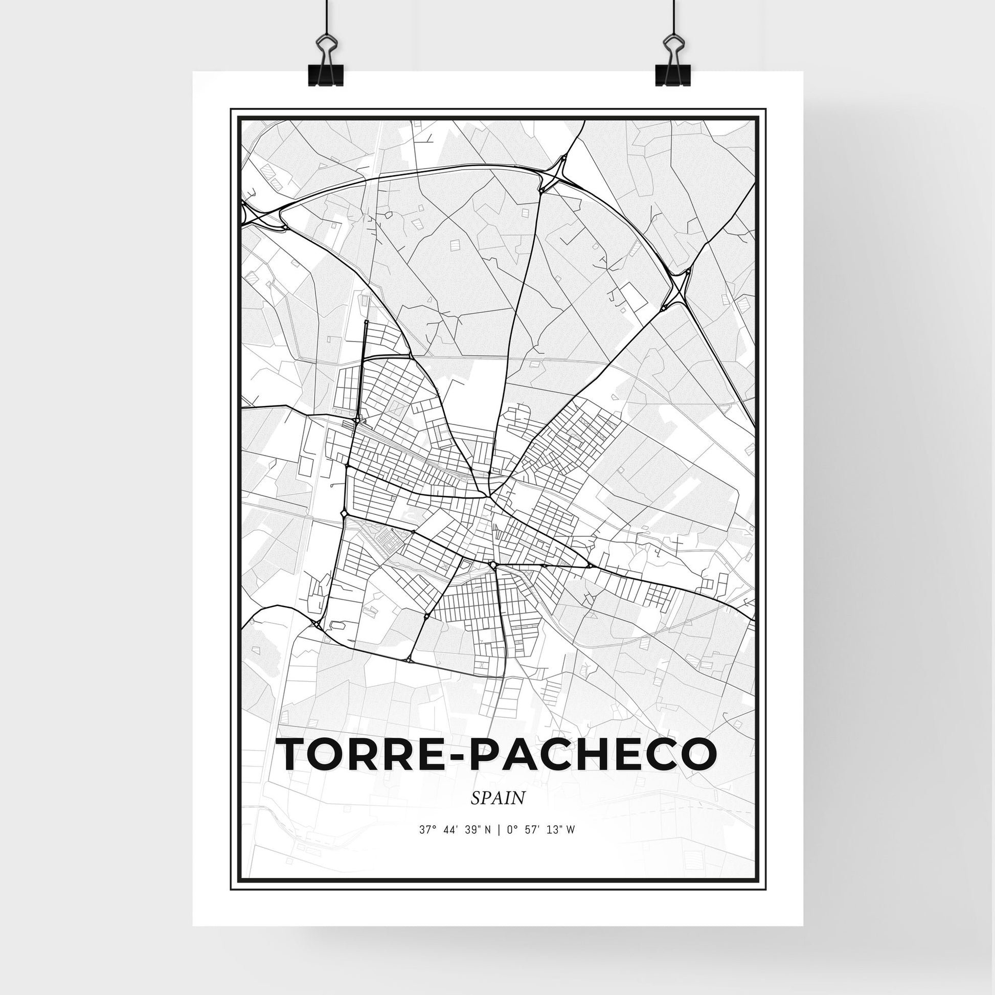 Torre-Pacheco Spain - Premium City Map Poster