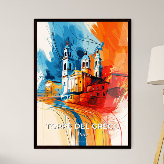 Vibrant Torre Del Greco, Italy - A Painting Of A Building With Towers