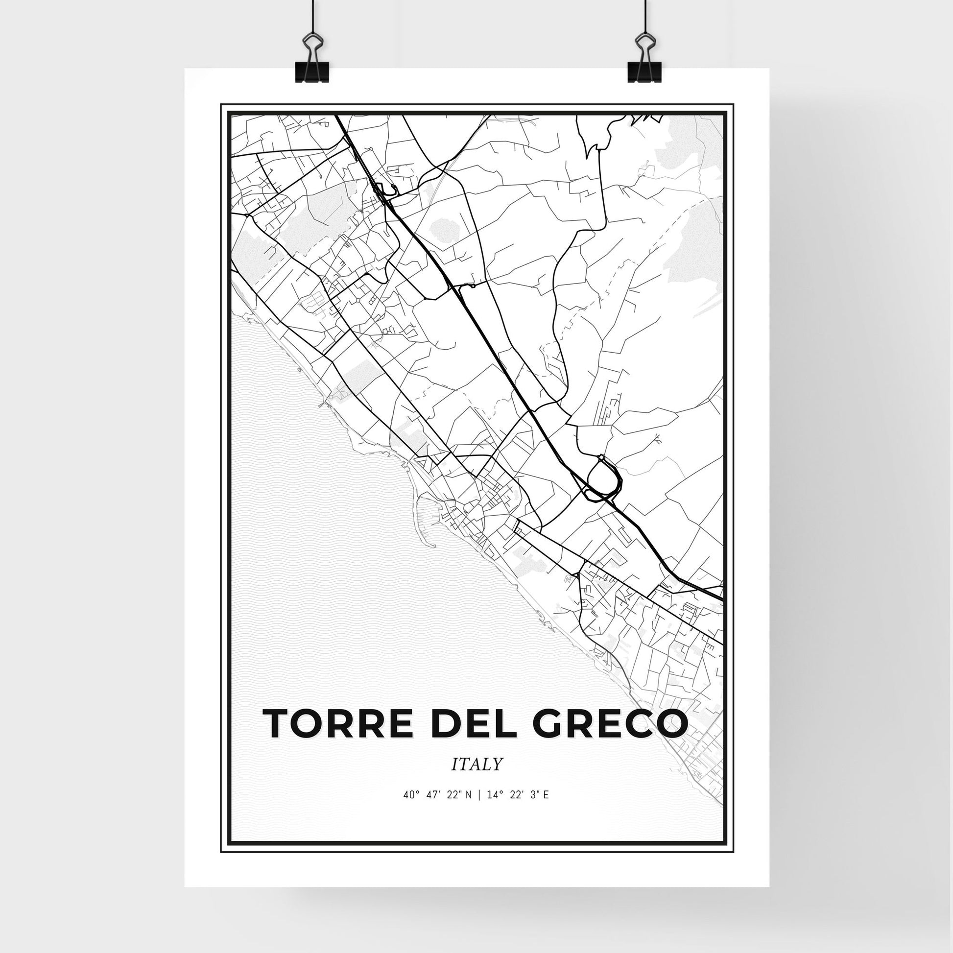 Torre del Greco Italy - Premium City Map Poster