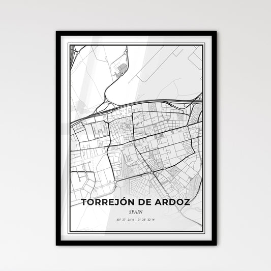 Torrejón de Ardoz Spain - Scandinavian Style City Map for Modern Home Decor