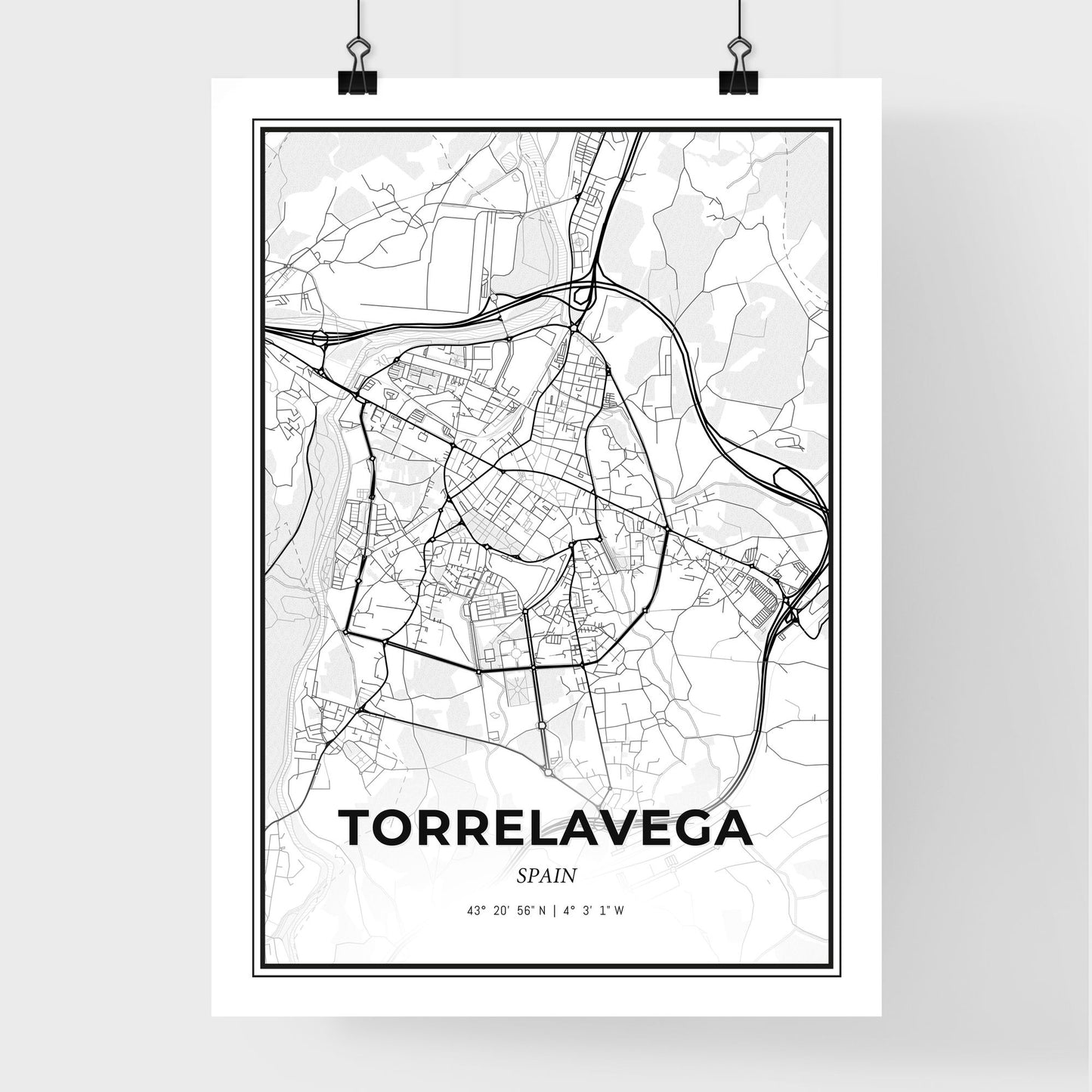 Torrelavega Spain - Premium City Map Poster