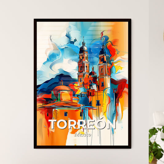 Vibrant Torreón, Mexico - A Painting Of A Building