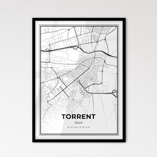 Torrent Spain - Scandinavian Style City Map for Modern Home Decor