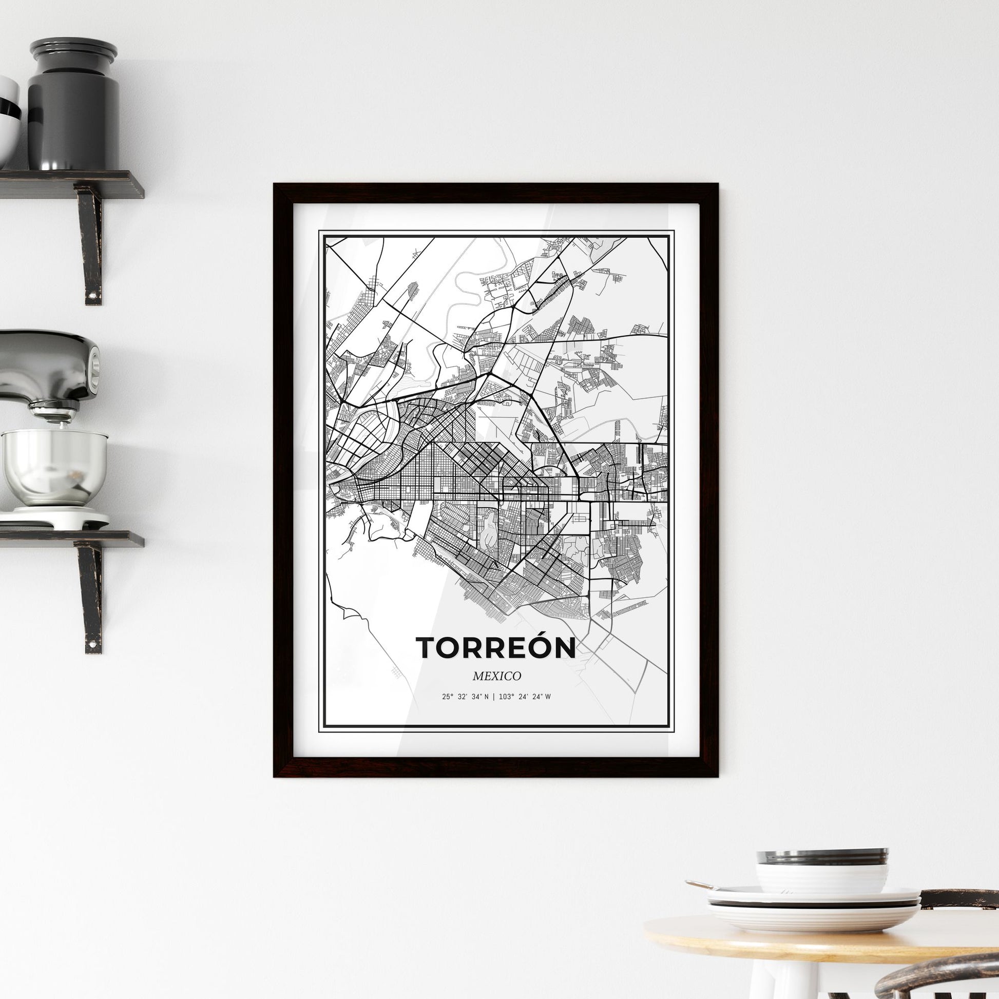 Torreón Mexico - Minimal City Map