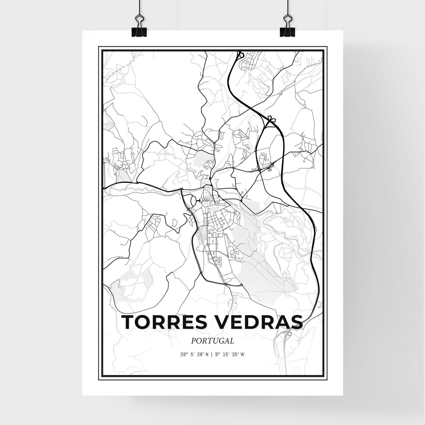 Torres Vedras Portugal - Premium City Map Poster