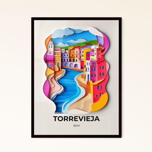 Vivid Torrevieja, Spain - a colorful city with a river and a bridge