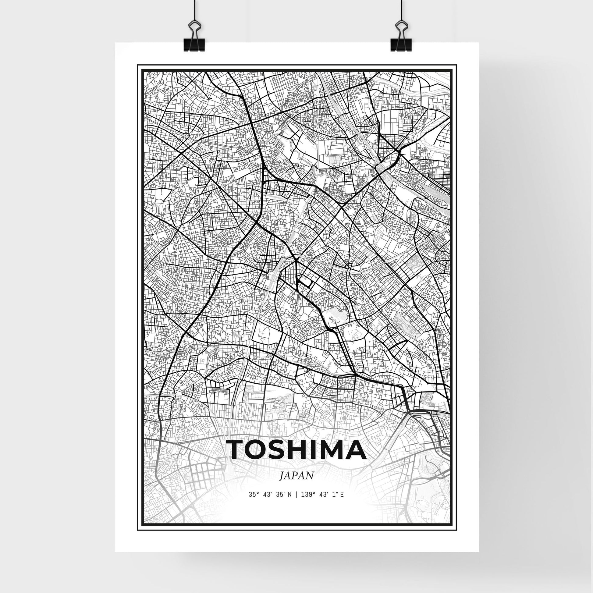 Toshima Japan - Premium City Map Poster