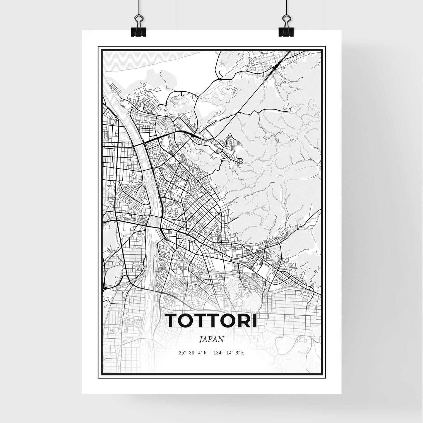 Tottori Japan - Premium City Map Poster