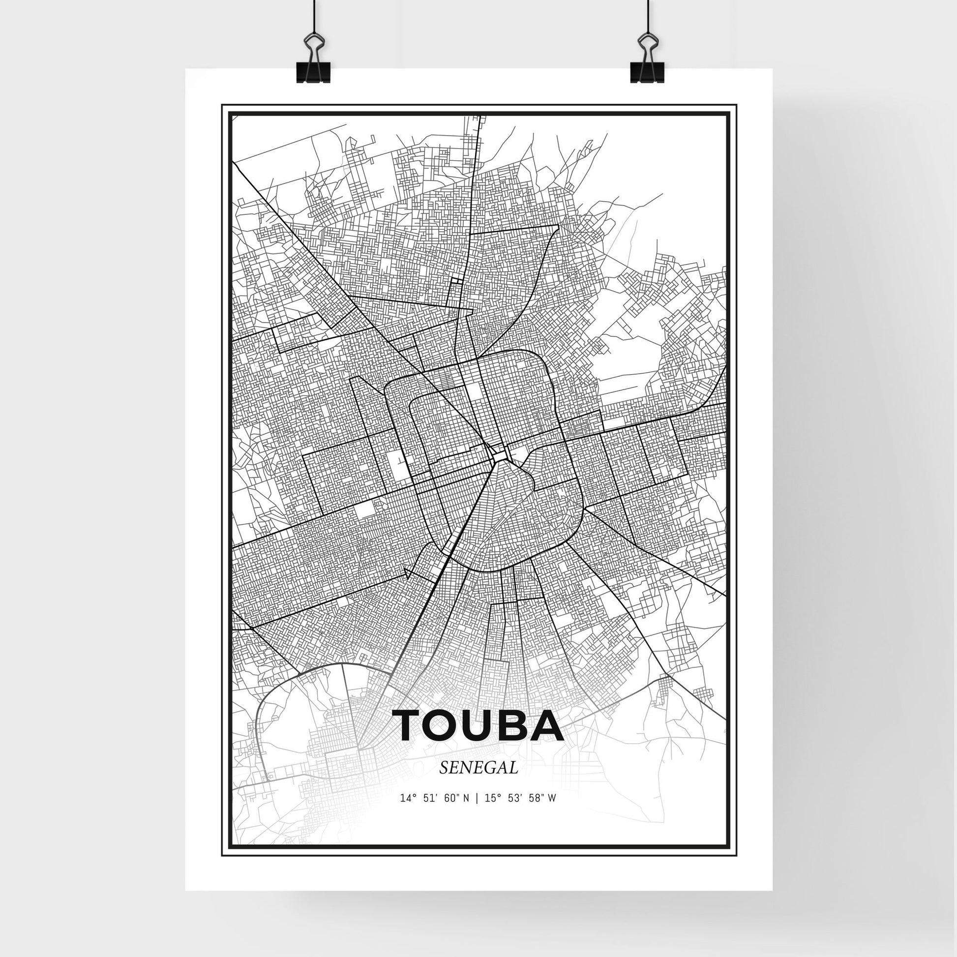 Touba Senegal - Premium City Map Poster