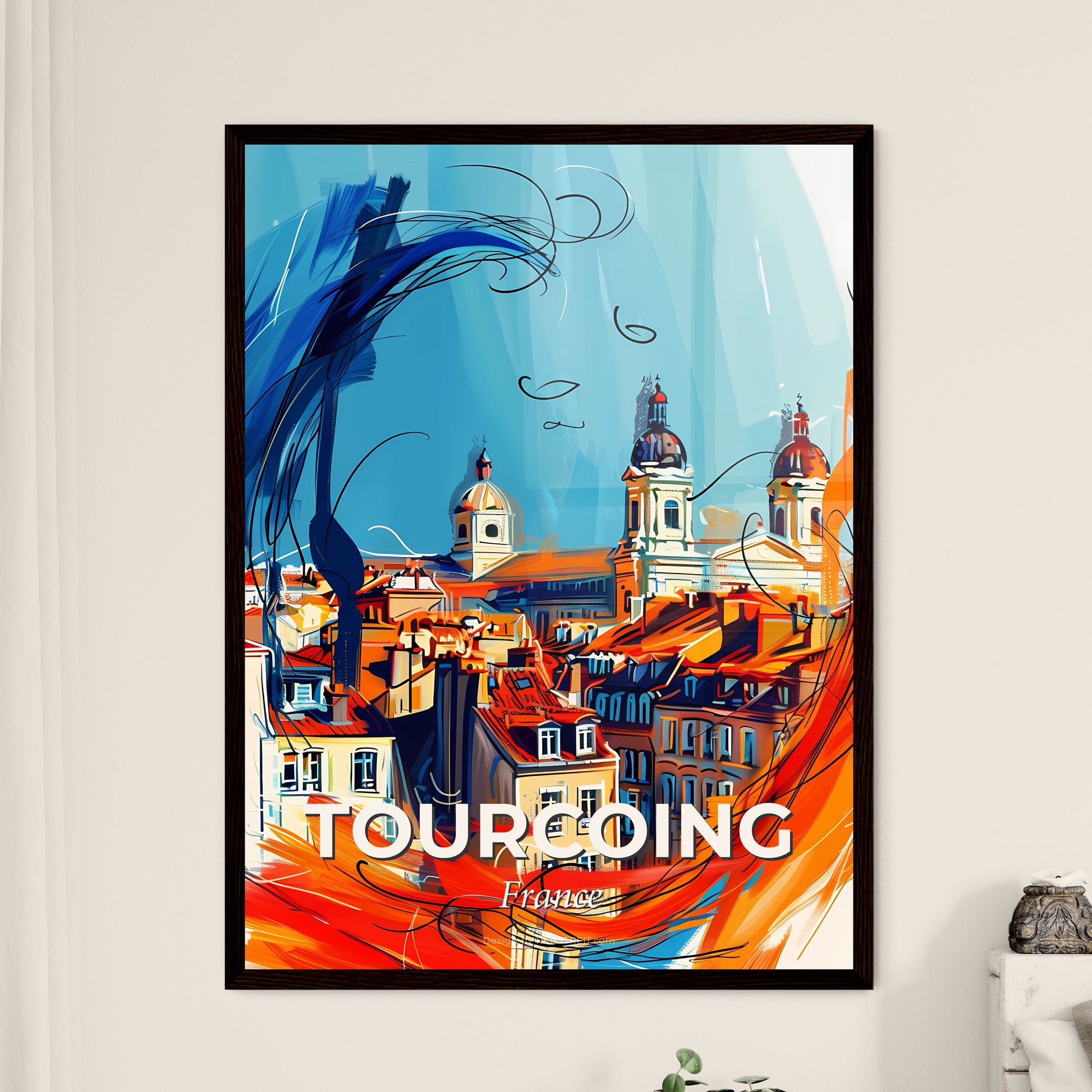 Vibrant Tourcoing, France - A Painting Of A City