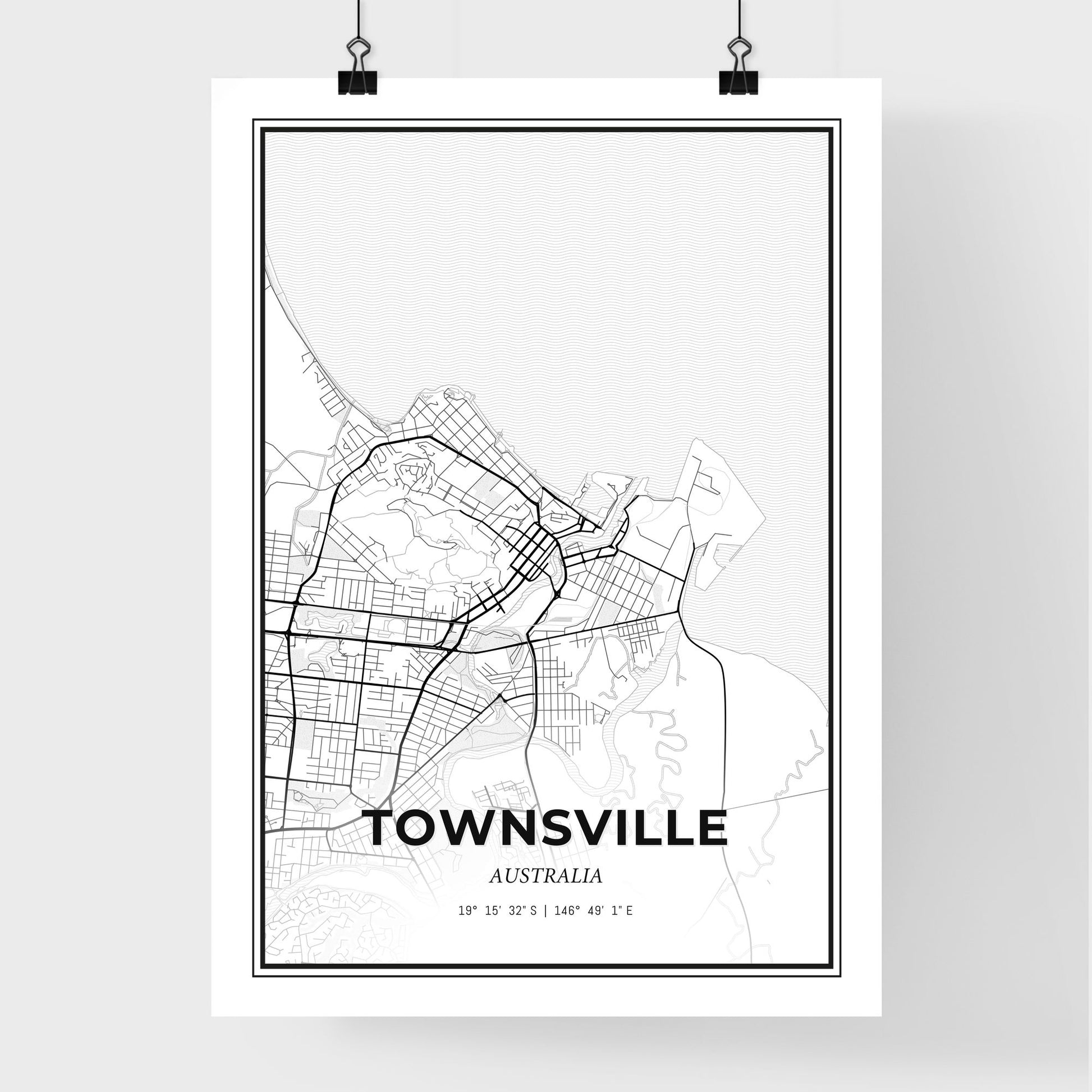 Townsville Australia - Premium City Map Poster