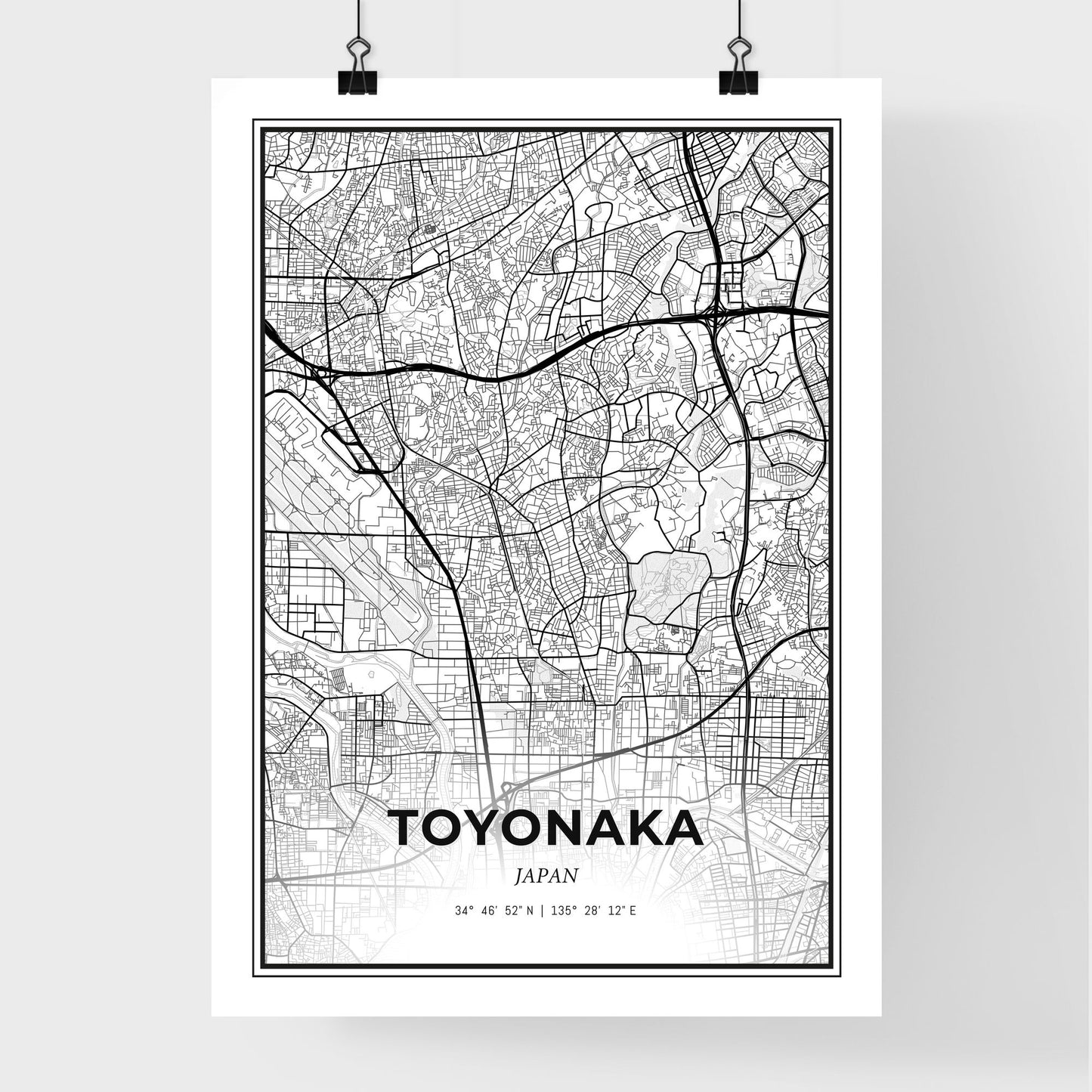 Toyonaka Japan - Premium City Map Poster