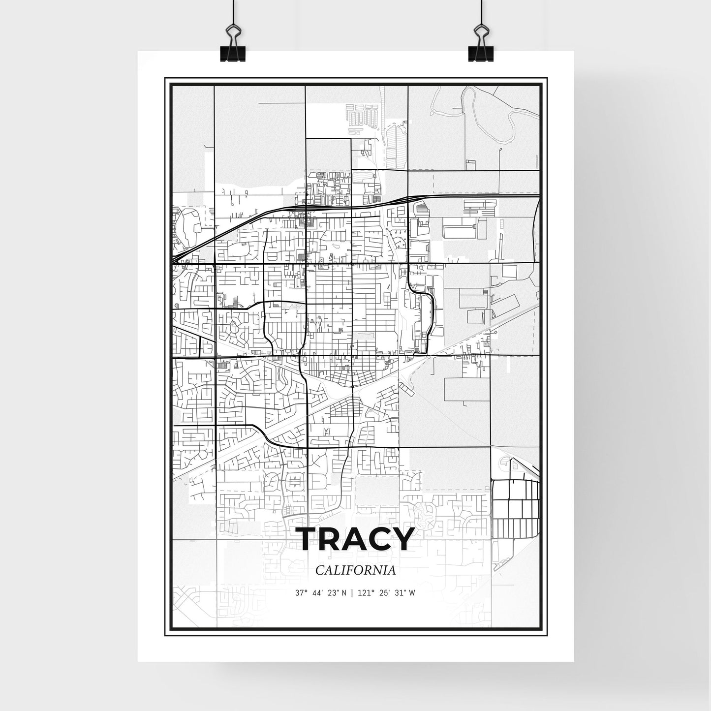 Tracy California - Premium City Map Poster